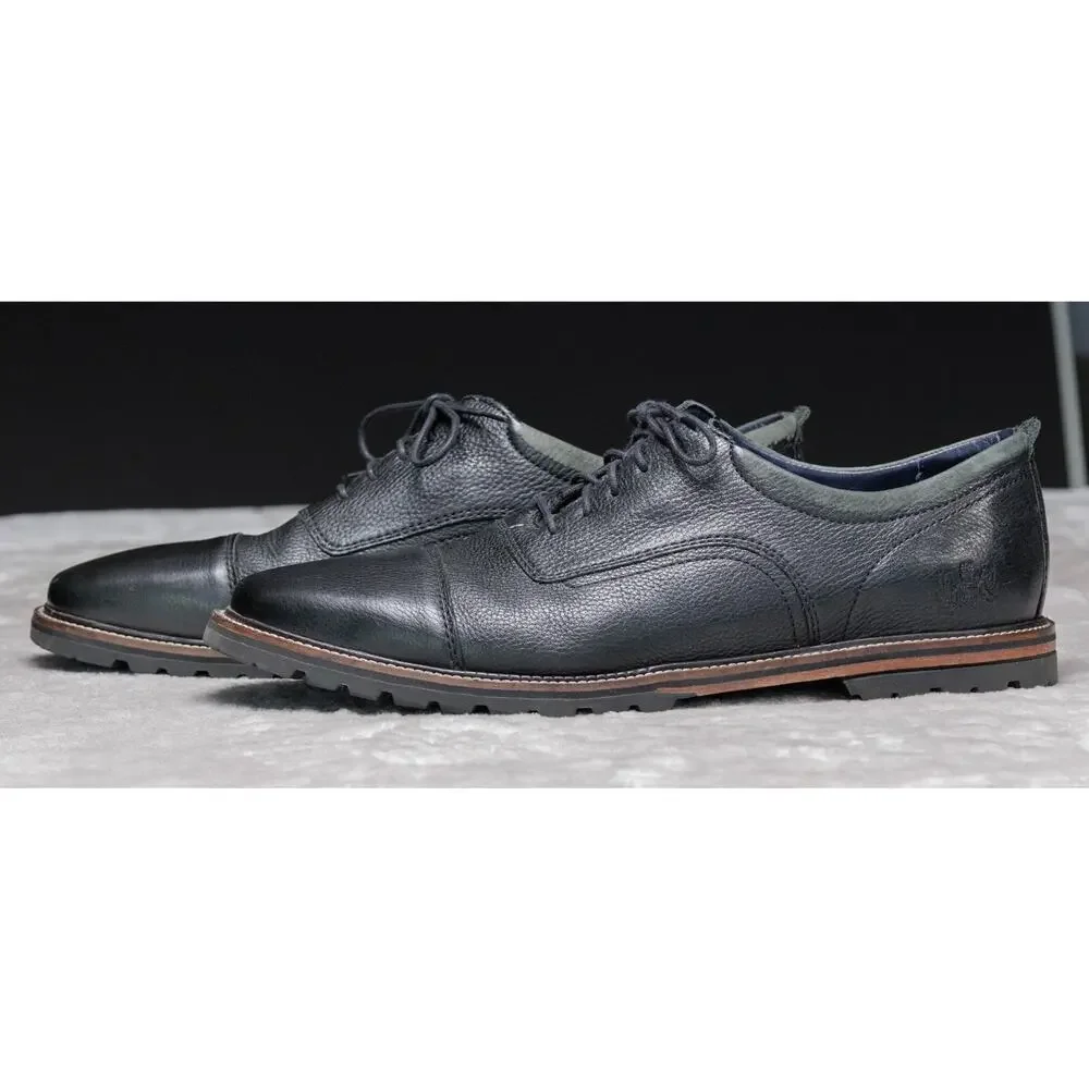 Cole Haan Richardson Black Leather Cap Toe Oxfords Grand 360 Mens Size 11.5